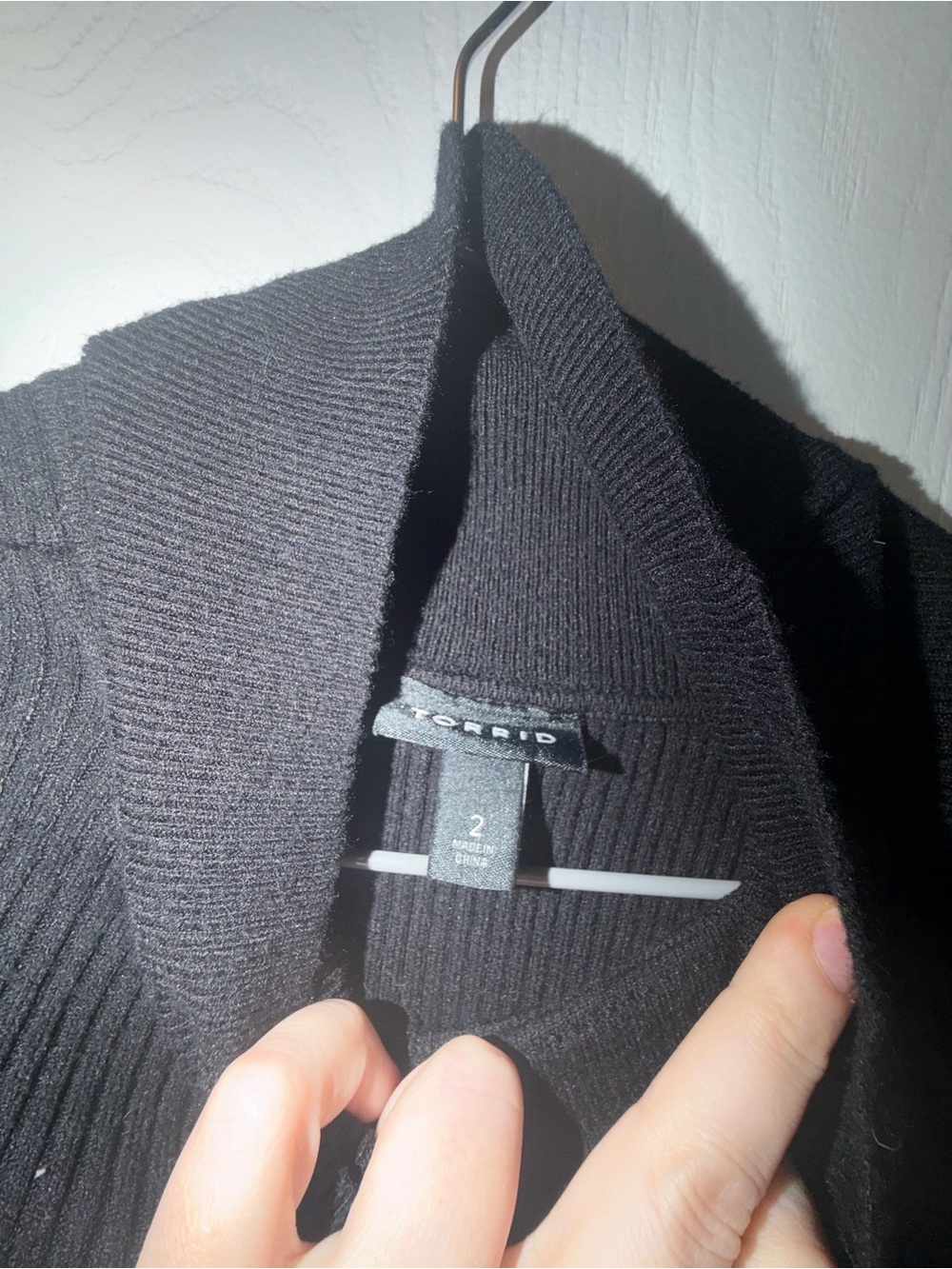 Torrid Black Ribbed Knit Dress